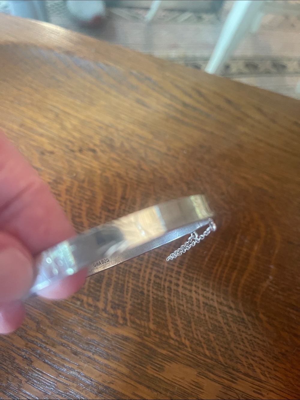 Silver bangle ( marked 925) - Picture 2 of 4